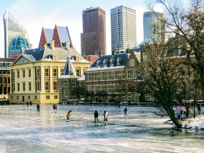 E  Hofvijver on ice- foto: Paul Westra